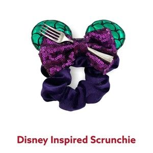 Disney Little Mermaid Inspired mouse ear scrunchie